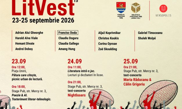 LitVest 2026, editia a 15-a, 23-25 septembrie 2026 | Festivalul International de Literatura